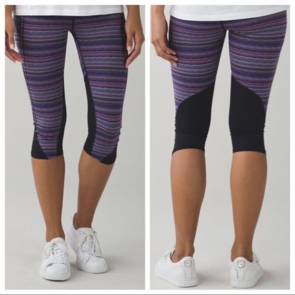 LULULEMON Vent It Out Crop Leggings EUC sz 6 - Picture 2 of 13